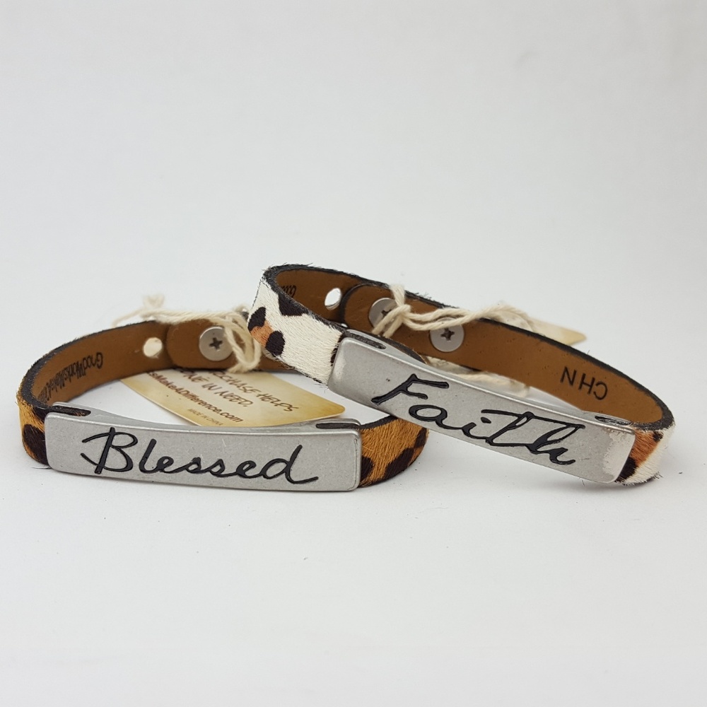 Genuine Hair Calf wrist cuff for Sale  in a pair